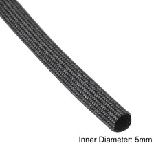 Insulation Cable Protector 9.8Ft 5mm High TEMP Fiberglass Sleeve Black