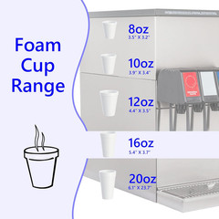 16 Oz Styrofoam Cups, Disposable Foam Cups , Insulated White