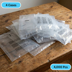 Clear Resealable Poly Bags 12″ x 15.5″ Polyethylene 1.5 Mil Pack of 4000 Pieces