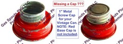 1″ EAGLE DELPHOS METAL GAS CAN SCREW CAP Fuel Gallon Pint Lid FOIL LINER 1 inch