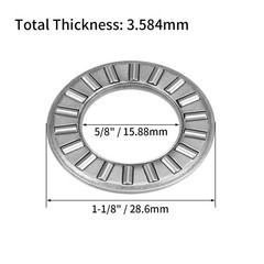 5/8″x1-1/8″x5/64″ Thrust Needle Roller Bearings TC1018 Repair with Washers, 5Pcs