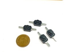 4x DC 30V 1A Black Latching On Off Mini Torch Push Button Self-locking Switch B5