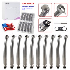 4 Hole Dental High Speed Handpiece Large Head Single Water Spray Air Turbine 10