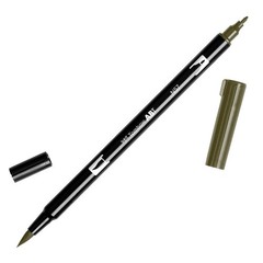 Tombow 56634 Dual Brush Pen Art Marker, N57 1 Count (Pack of 1), Warm Gray 5