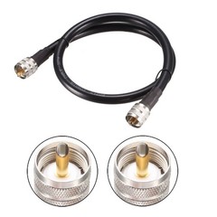 UHF Male PL-259 to UHF Male PL-259,RG213 Coax Jumper Cable 0.6M/2Ft