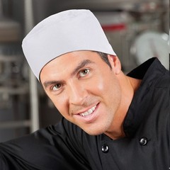 Chef Hat Adjustable Beanie Cap Breathable Mesh Kitchen Cooking Adult Unisex
