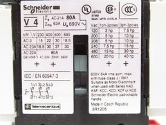 226400 New-No Box; Eaton V4 Non-Fusible Load Break Switch; 63A;140HP; 240VAC
