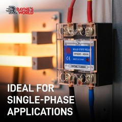 40 Amp AA Solid State Relay SSR – AC to AC – 70-280VAC Control – 24-480VAC Load