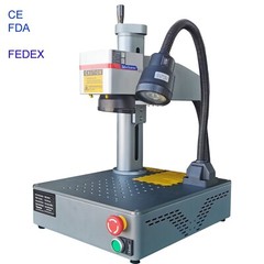 USA 50W Fiber Laser Metal Steel Mark Engraver Machine Ezcad Rotary axisFEDEX FDA