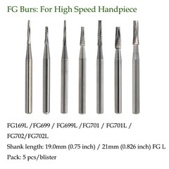 Wave Dental Carbide Burs Friction Grip FG 169L 699 699L 702L High Speed Midwest