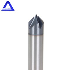 5Pcs 3/8″ 4 Flute 90 Degree Double End Carbide Chamfer Mill 2.5″ Overall Length