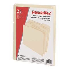 Heavyweight Manila File Folders 1/3 Cut Letter Size 25 Pack Document Organizer