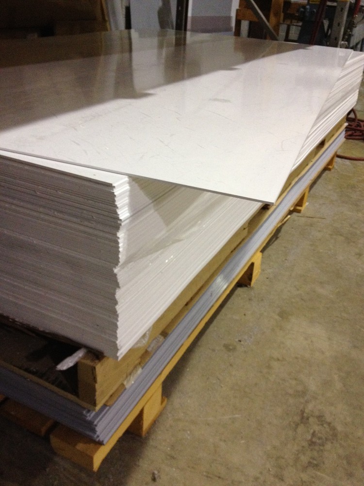 Palopaque Rigid PVC White 1/8″ 12″ x 46″ (1 Pack) Flat Sheet (3mm)