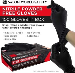 X-Large Black Nitrile Gloves – 100 Count, 5.0 Mil, Latex-Free for Food Handling