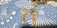 Lot of 45 Original Corbin Z1-60-5 Nickel Silver Key Blanks Tarnished
