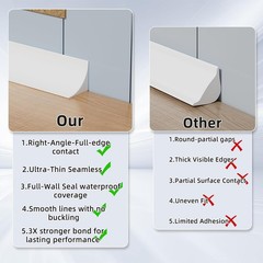 Flexible Quarter Round Molding Trim Peel and Stick 118Inch White,Small Self