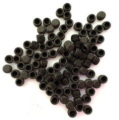 M4 X .7 X 3MM FLAT POINT SET SCREWS BLACK ALLOY STEEL – PACK OF 100
