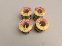CANFIELD SOLDER 40/60 ( 4-ROLLS ) 4 LB. 3.8 OZ. TOTAL WEIGHT NEW