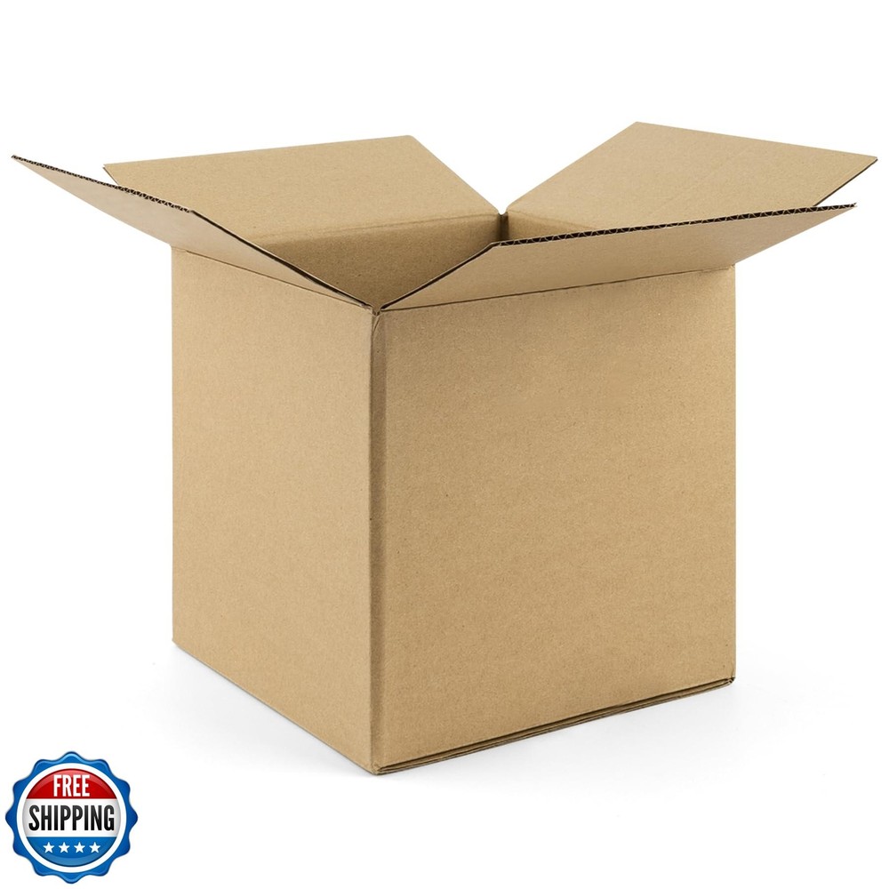 Golden State Art, Shipping 8x8x8 Box, Cardboard Corrugated Square Mailer For