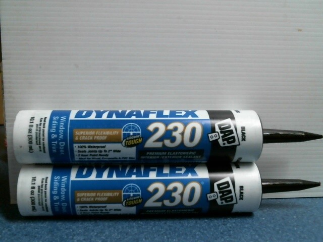Dap Dynaflex 18280, Elastomeric Interior/Exterior Sealant, Black, Lot of 2, FS