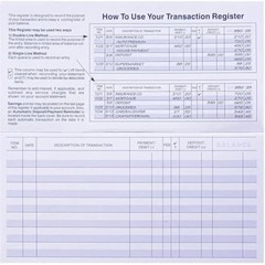 24 PCS Check Registers for Personal Checkbook, Easy to Read Checkbook Register