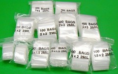 1200 Bags Assorted 2mil Clear Reclosable Assortment 6 Sizes 200each – 1×1 To 3×4