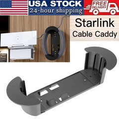 Black Ethernet Cable Caddy Holder Mounting Kit for StarLink Gen3 Cable Managemen