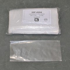 (10000) Elkay Open Top Poly Bags 20F-0204, 2″ x 4″ x 2 mil, LDPE Plastic, Flat
