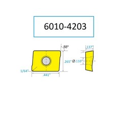 APKT-1003 COATED SHOULDER MILLING INSERT (6010-4203)