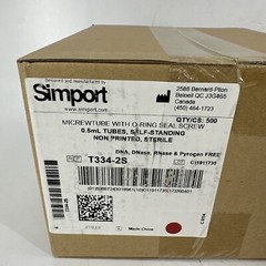 CASE OF 500 Simport Scientific T334-2S Micrewtube with O-Ring Seal Screw Cap NEW