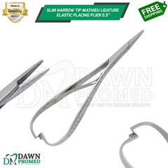Slim Narrow Tip Mathieu Ligature Elastic Placing Plier 5.5″ Ortho Plier German G