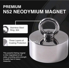 2000lb Strong 360 Degree Fishing Magnet for Magnetic Fishing, Strong Heavy Duty