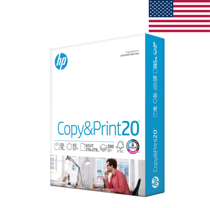 HP Copy & Print Paper A4/Letter 500 Sheets 20lb 92 Bright Printer Paper
