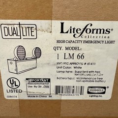 Dual-Lite LM-66 12V High Capacity Emergency Light (No Battery Included)
