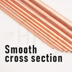 Copper Round Tube O.D Ø1mm 1.5mm 2mm 3mm 4mm 5mm 6mm 7mm 8mm -60mm Lengths 500mm