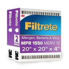 Filtrete 20x20x4 AC Furnace Air Filter, MPR 1550, MERV 12, Fits