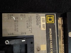 Square D FA34100 100A 3 Pole 480V I-Line Molded Case Circuit Breaker 100 Amp