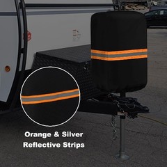 Tongue Jack Cover Universal RV Electric Tongue Trailer 18″H x 7.5″W x 9″D Black