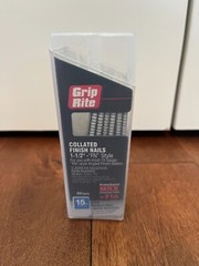 Grip Rite 15 GA. 316 Stainless “FN” 1-1/2″ Collated angled Finish Nails 500 pcs.