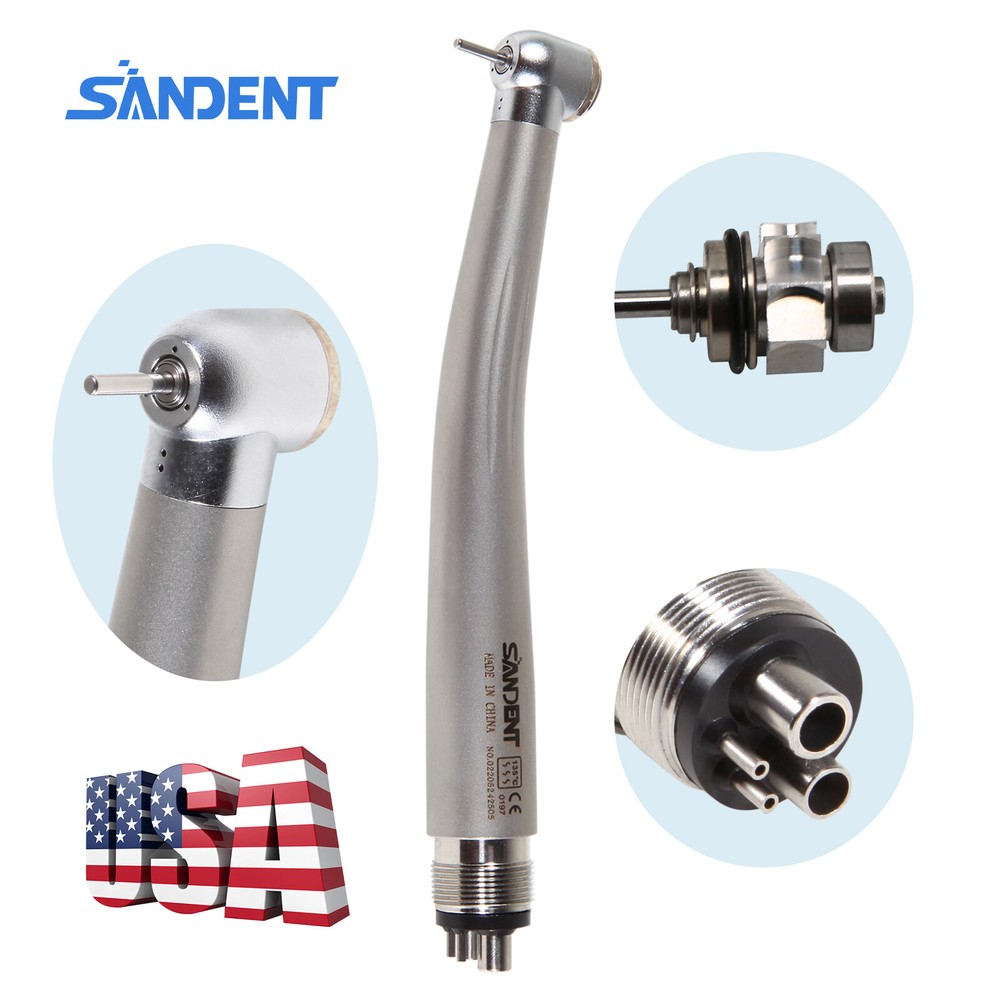 SANDENT NEW Dental High Speed Turbine Handpiece Push 4Hole Cartridge Rotor