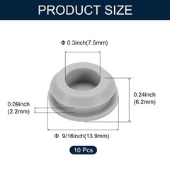 10pcs Hole Plug 9/16 Inch (13.9mm) Button Plugs Fit for 12-13mm Hole Grey