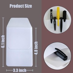 Pack of 10 Pocket Protectors, Heavy PVC Pen Holder Pouch, White