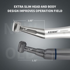 Dental 1:1 Push Button Slow Low Speed Contra Angle Handpiece fit FG 1.6mm Burs