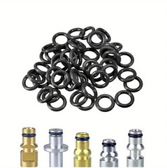 225pcs Black Rubber O-Ring Seal Kit Assorted Sizes Oil Water Resistant – NEW