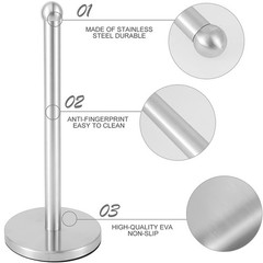 Silver Paper Towel Holder Brushed Nickel Standing Paper Towel Holder Countert…