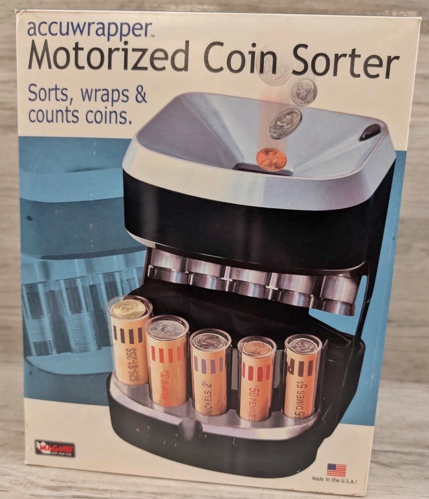 AccuWrapper Motorized Coin Sorter, NEW In Box W/Manual