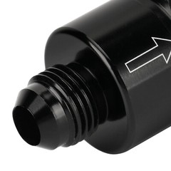 Black Aluminium -6 AN to AN6 Flare Inline Check Valve -Black