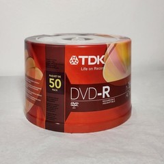 TDK DVD-R 1-16X Speed 4.7GB Recordable Disks 50 Pack Brand New