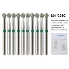 Zirconia Cutting Burs Dental Diamond Bur Football Pear Round End Taper Barrel FG