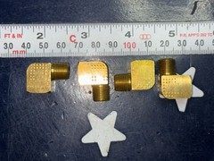 (4) Merit 1/8” Male/Female NPT BRASS STREET ELBOW 1/8” MNPT X 1/8” FNPT 90 STEAM